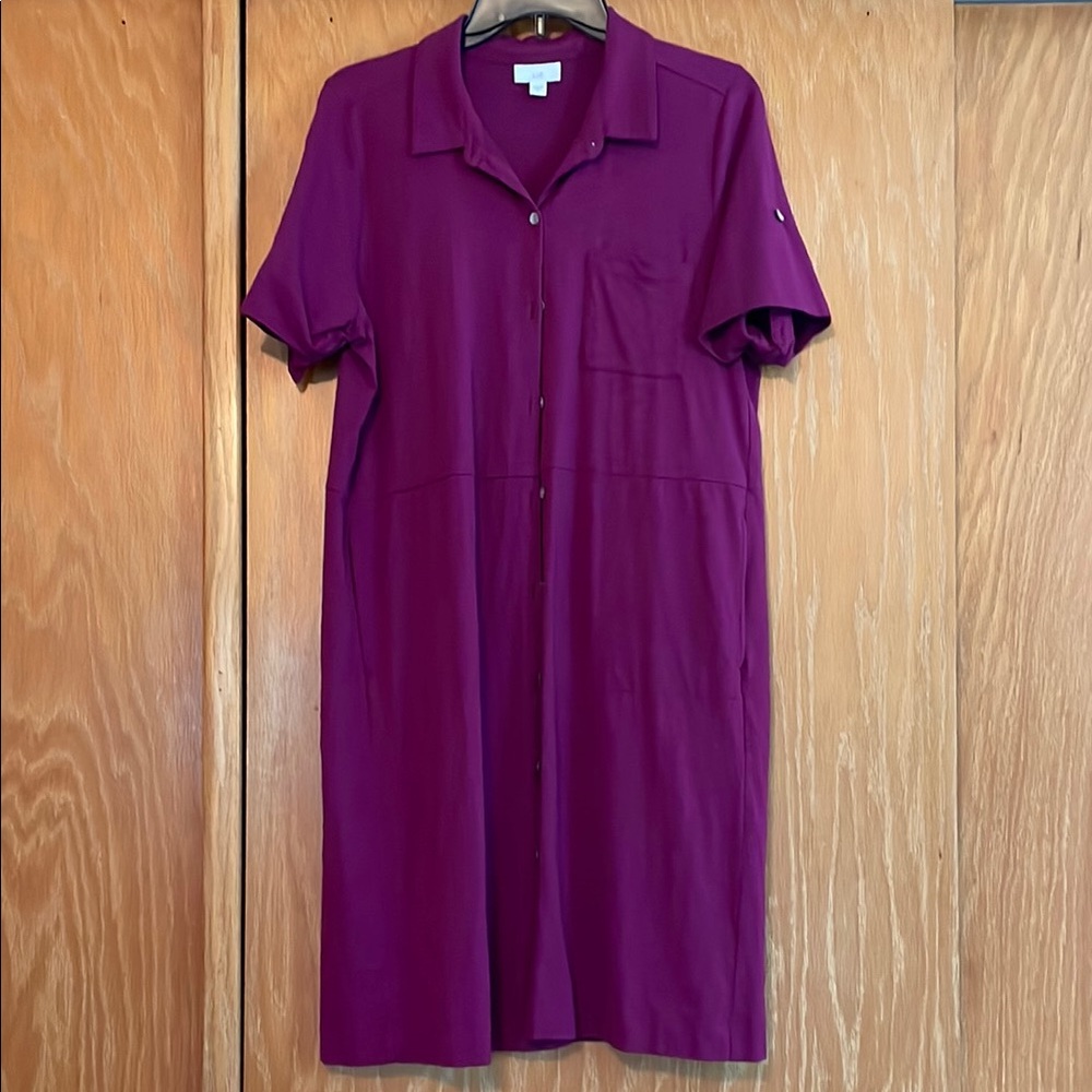 J. Jill Purple Button-Down Dress